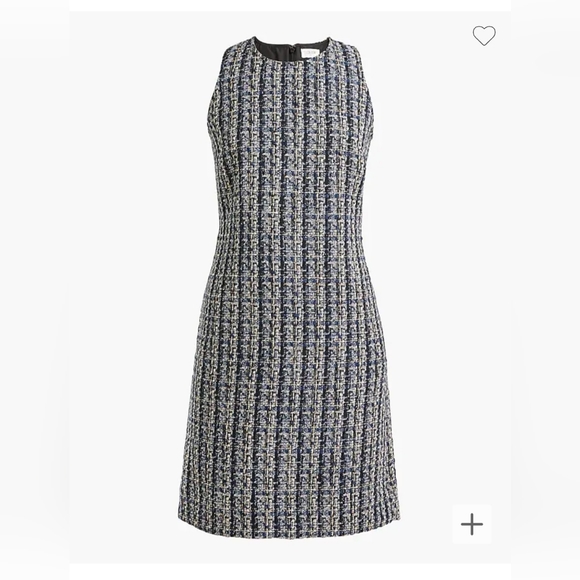J. Crew Dresses & Skirts - J• CREW. WOMEN'S Black/Navy Sleeveless, Round Neck, Shift Tweed Dress, Size 2.